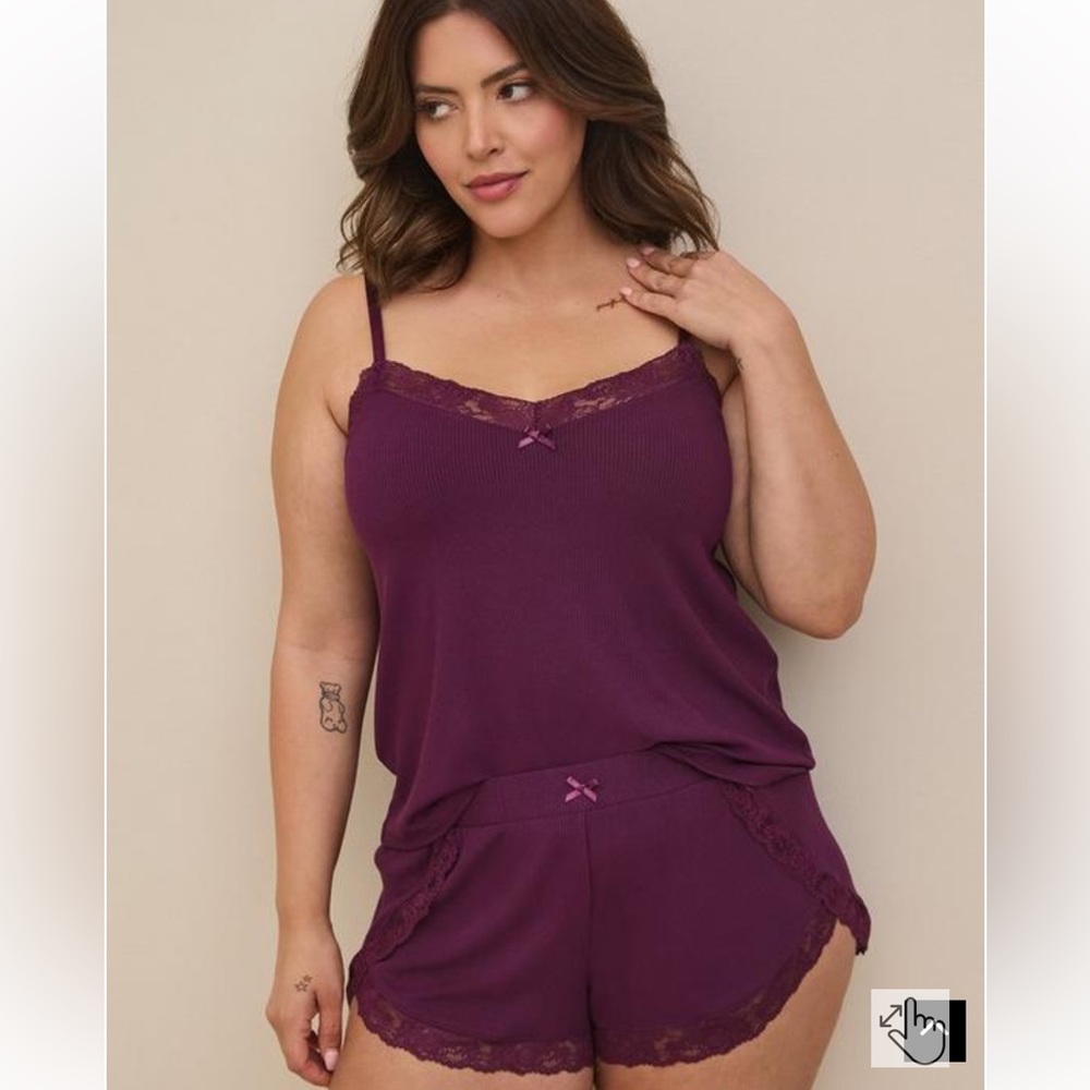 Torrid Sleep ribbed purple sleep set size xl